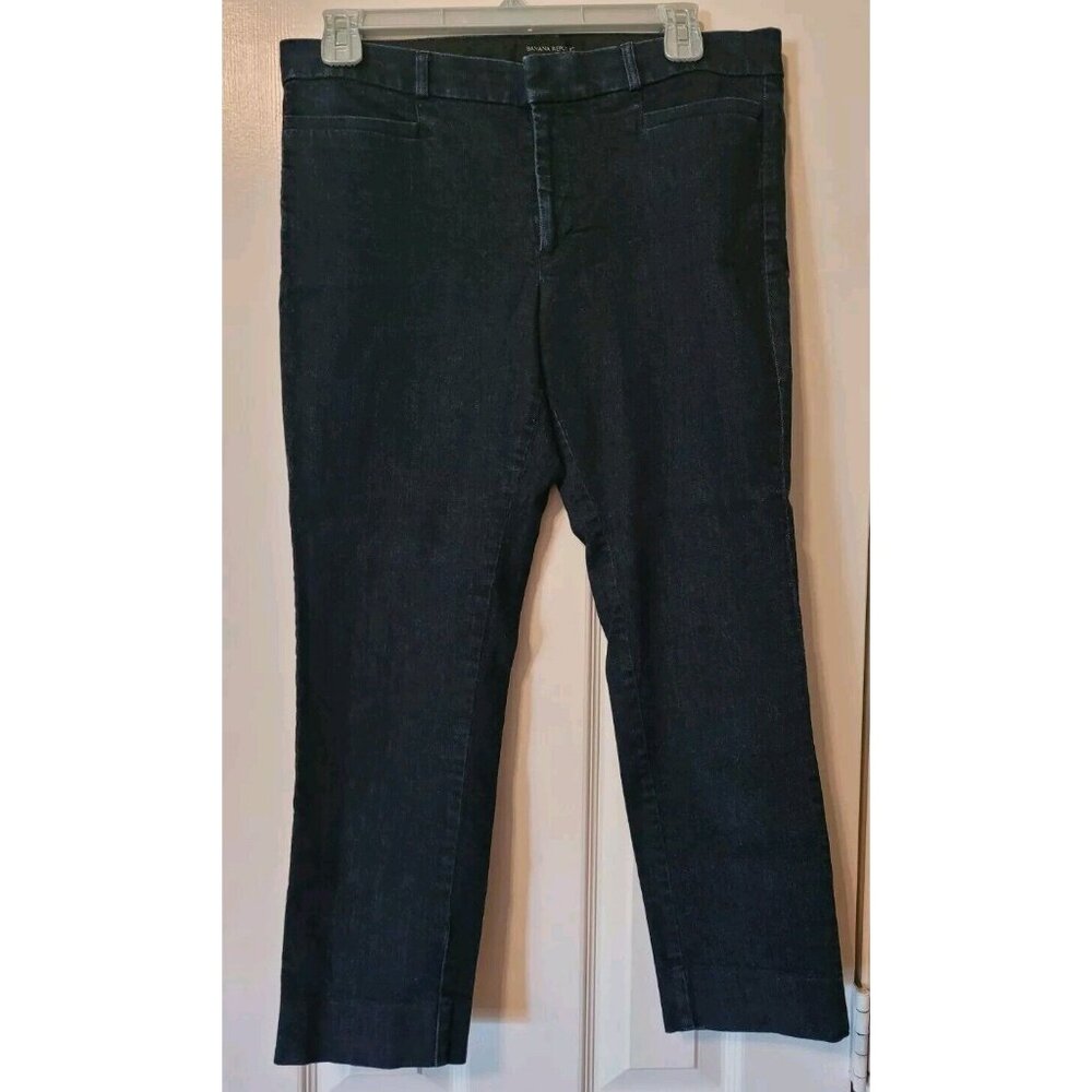 Banana Republic Sloan Crop Pants‎ Denim Dark Rinse Size 8 Mid Rise